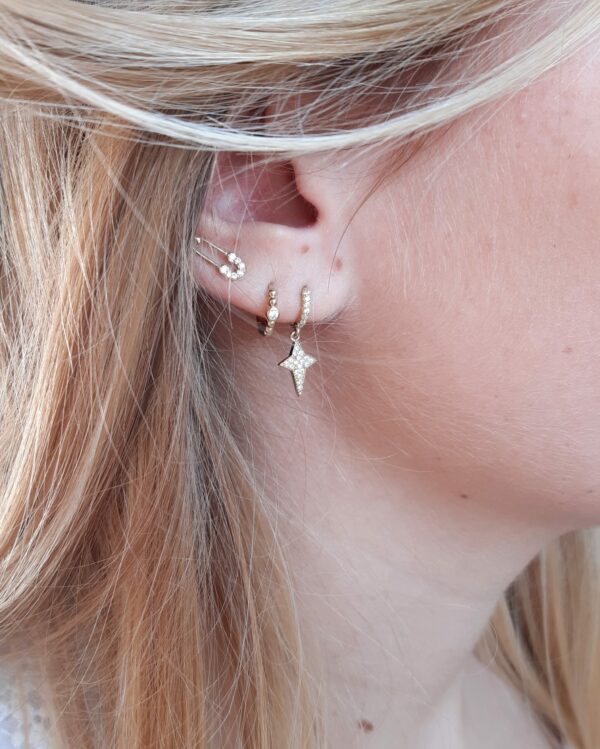 Boucles d'oreilles Star mini créole